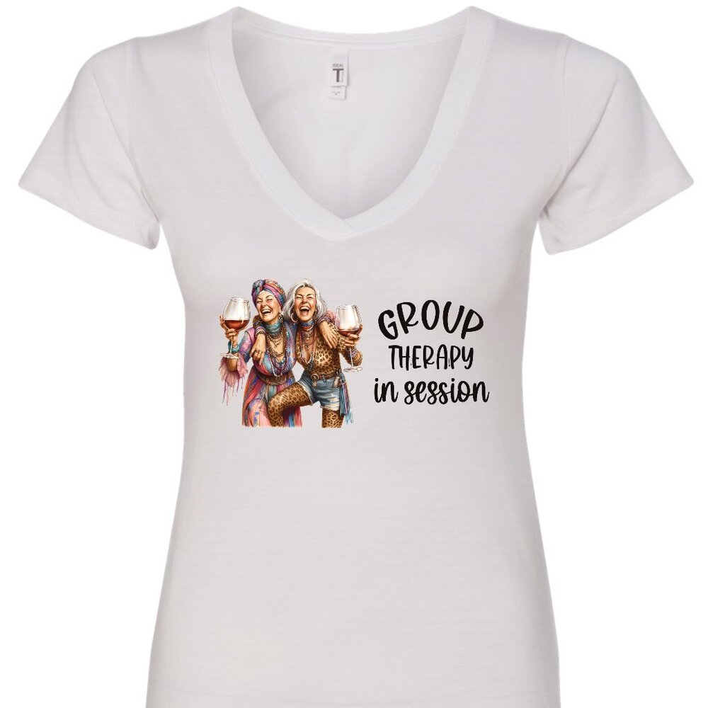 Group Therapy In Session V-Neck T-Shirt